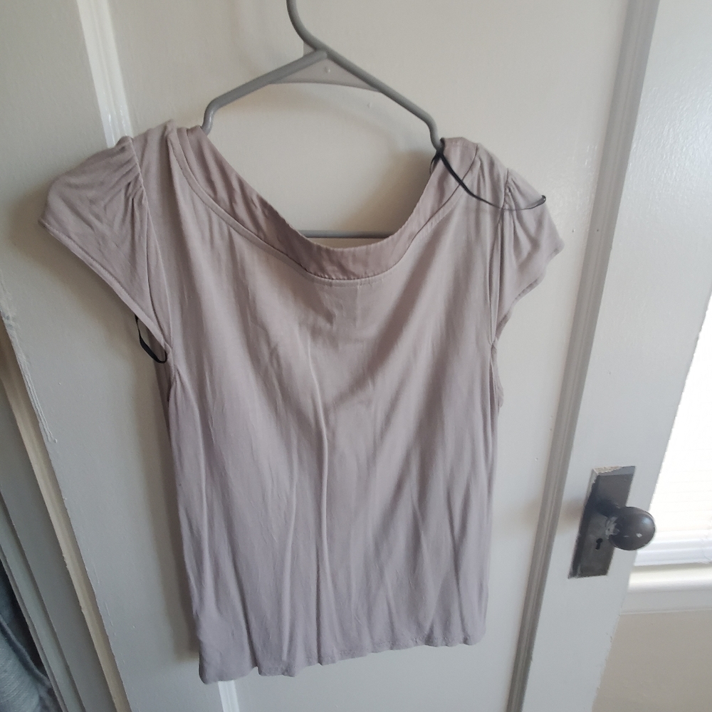 Taupe Floral Blouse